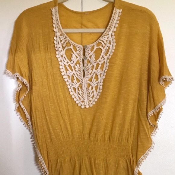 Marigold Yellow Boho Embroidered Detail Blouse - Picture 2 of 6